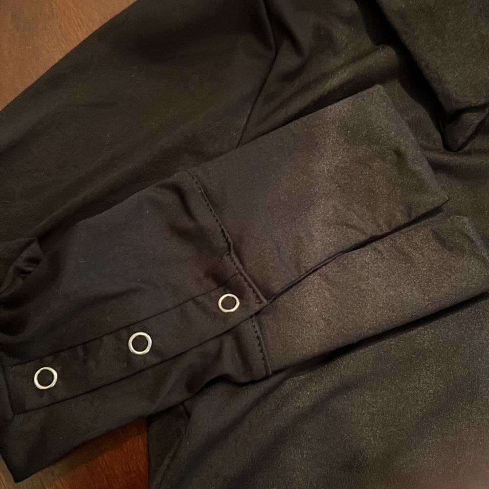 Sexy Black bodysuit with seven snap buttons in front. Long sleeve. Never worn. - Picture 4 of 5